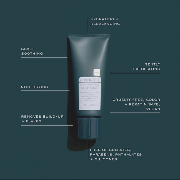 Kristin Ess Instant Exfoliating Scalp Scrub  Removes Build-up  6.7 Oz/ 200ML - Picture 2 of 7